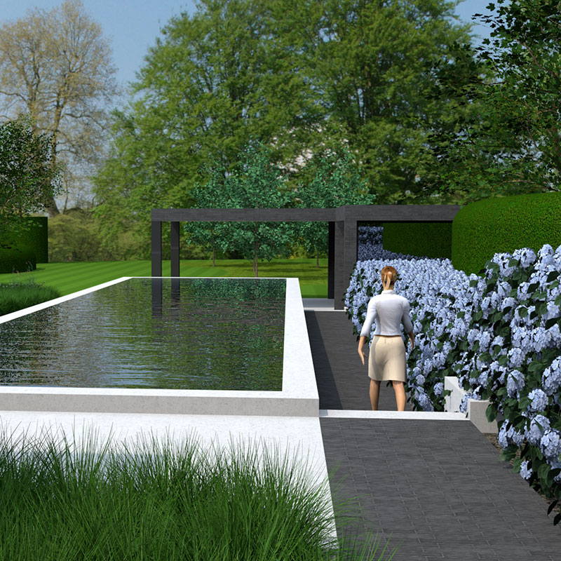 Een tuinplan en 3D ontwerp door Tuinarchitect